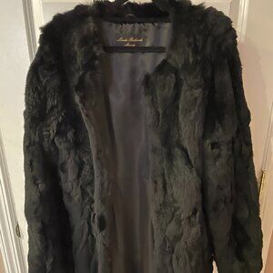 Linda Richards Luxury Black Fur Coat, Size XL